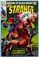 DOCTOR STRANGE #182 🔑 KEY BATTLE VS. JUGGERNAUT MARVEL 1969