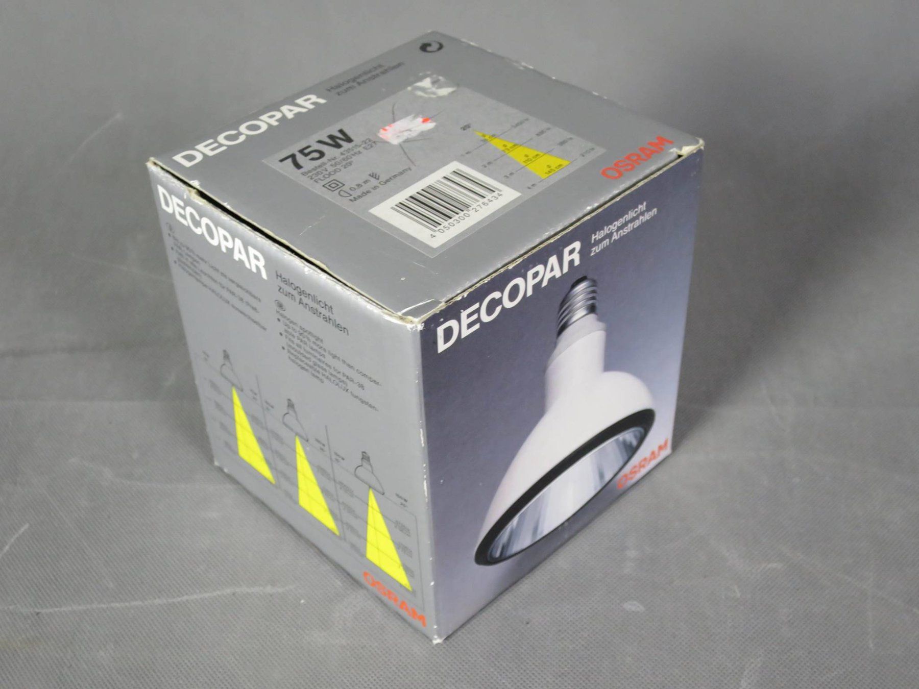 Lampade: OSRAM Decopar Flood 20 Grad Halogenlicht E 27 Decopar 75 W – Usato da Zürich venduto da 1.Simon 1
