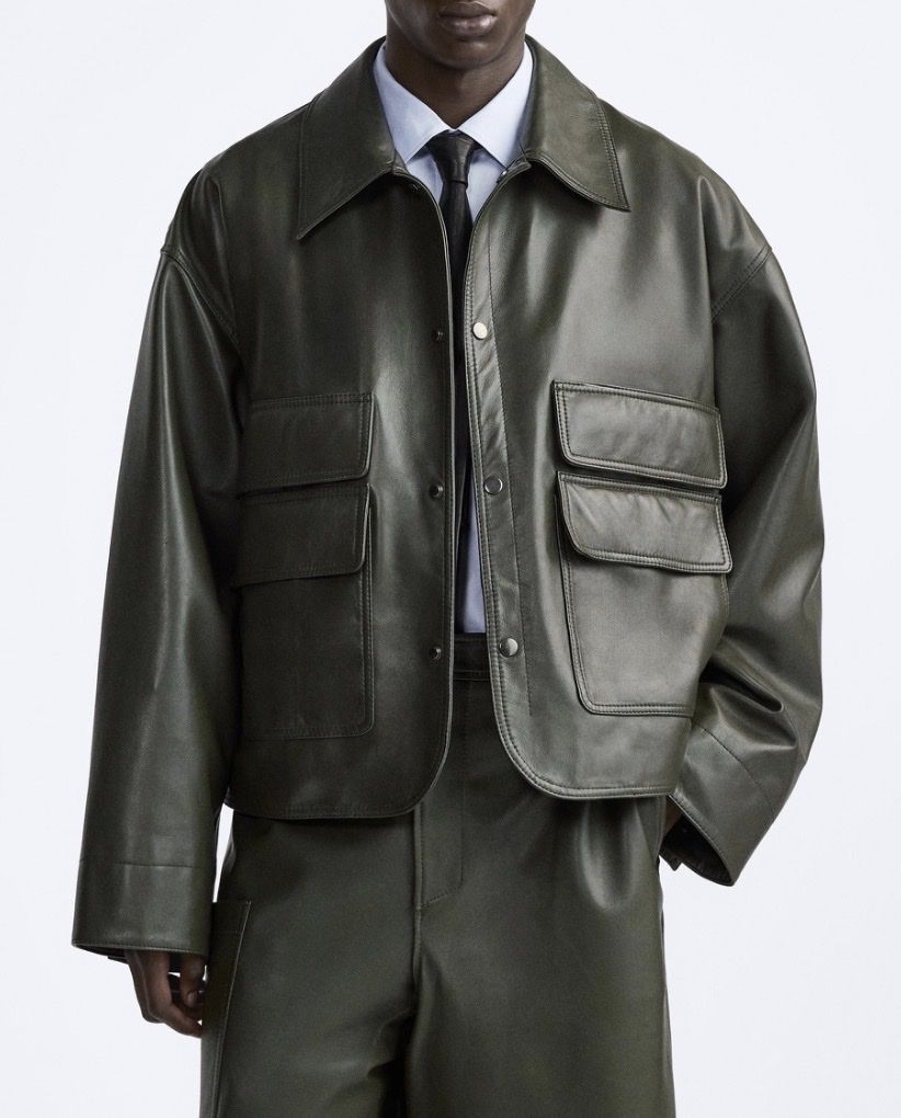 Giacche: Leather Jacket - Green Olive - Size M  – Nuovo (secondo la descrizione) da Zürich venduto da dav_ylk6 8