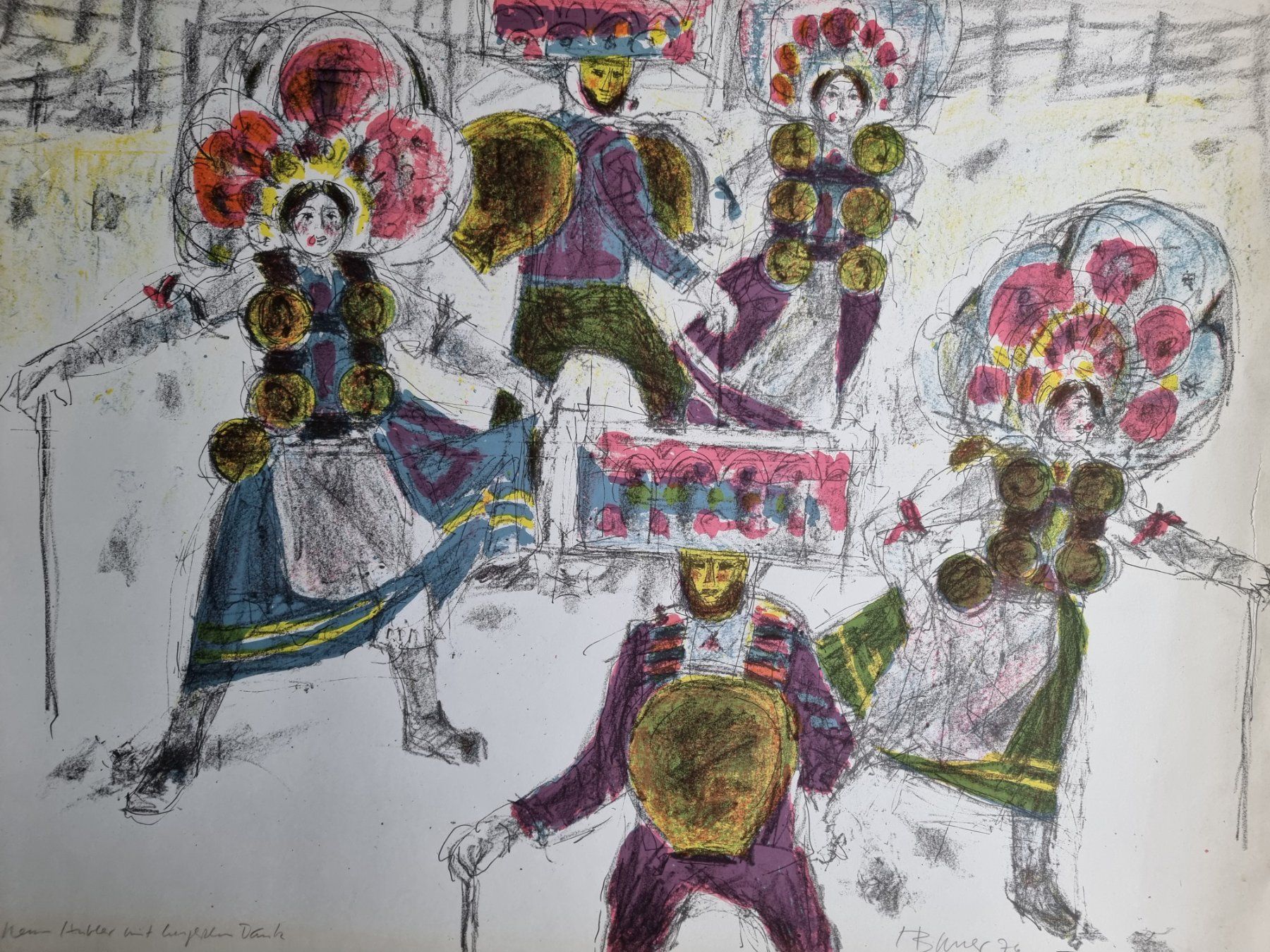 Arts picturaux & lithographies: HANS BAUER  LITHOGRAPHIE SIGNIET NUMMERIERT – D'occasion à Gersau par grafik-kunst