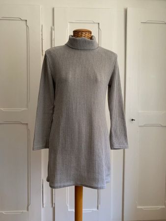 Rollkragen Pullover hellgrau M