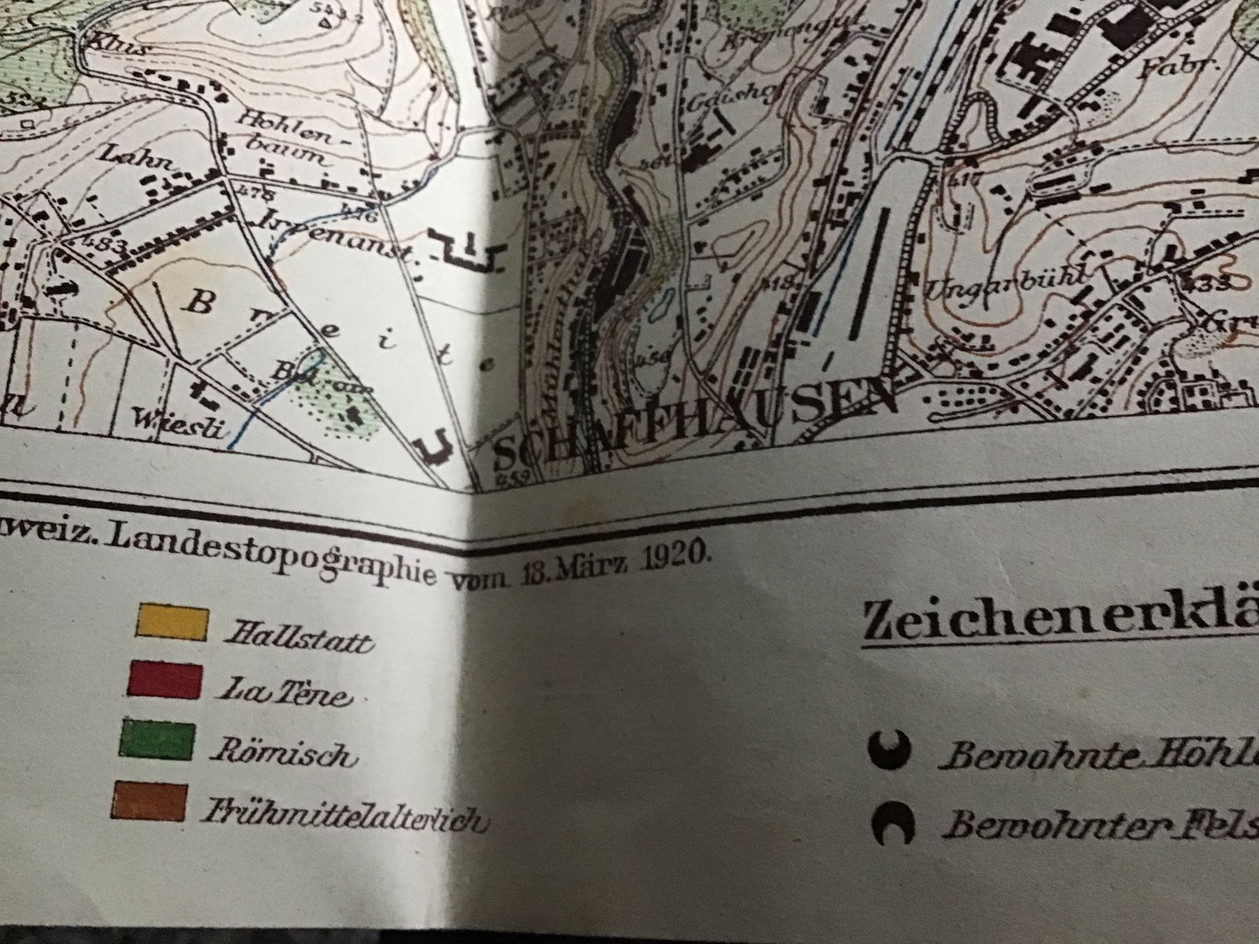 Landkarten & Atlanten: Exkursionskarte Reiat, 1920 – Gebraucht aus Rüti ZH von Phaeton10 1