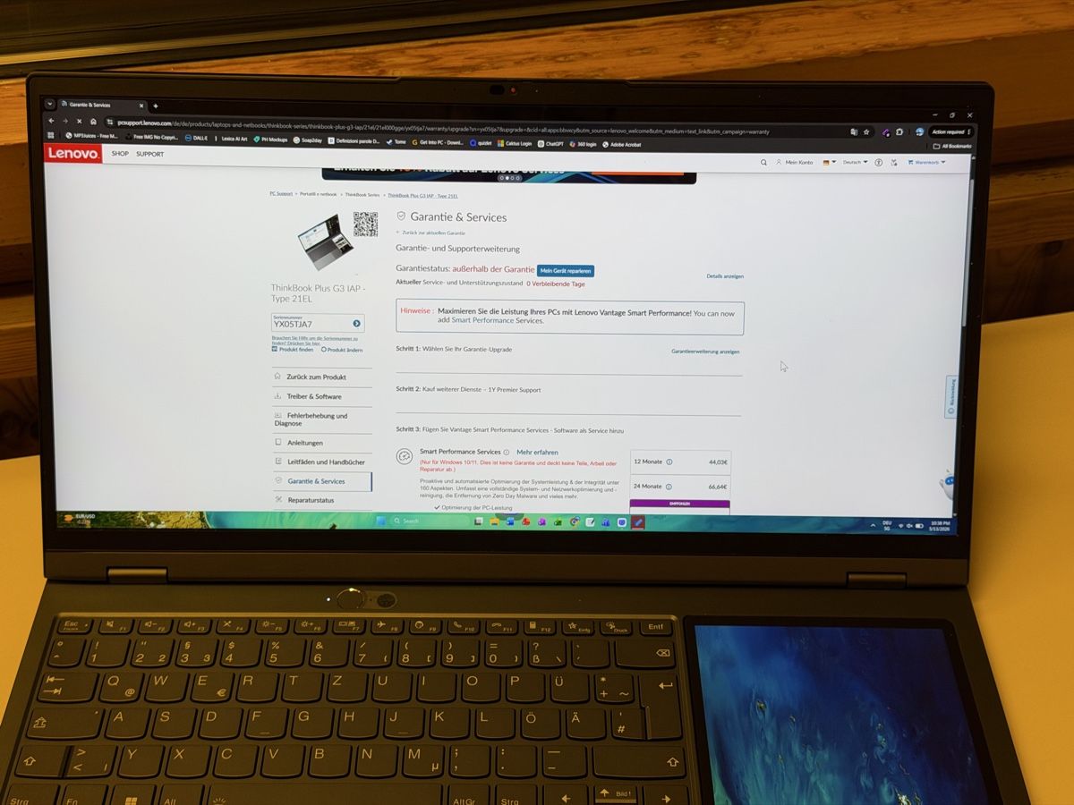 Lenovo Notebook: ThinkBook Plus G3 i7-12700H 32GB ITB Gen4 SSD – Nuovo (secondo la descrizione) da Campocologno venduto da sch_fc87 5