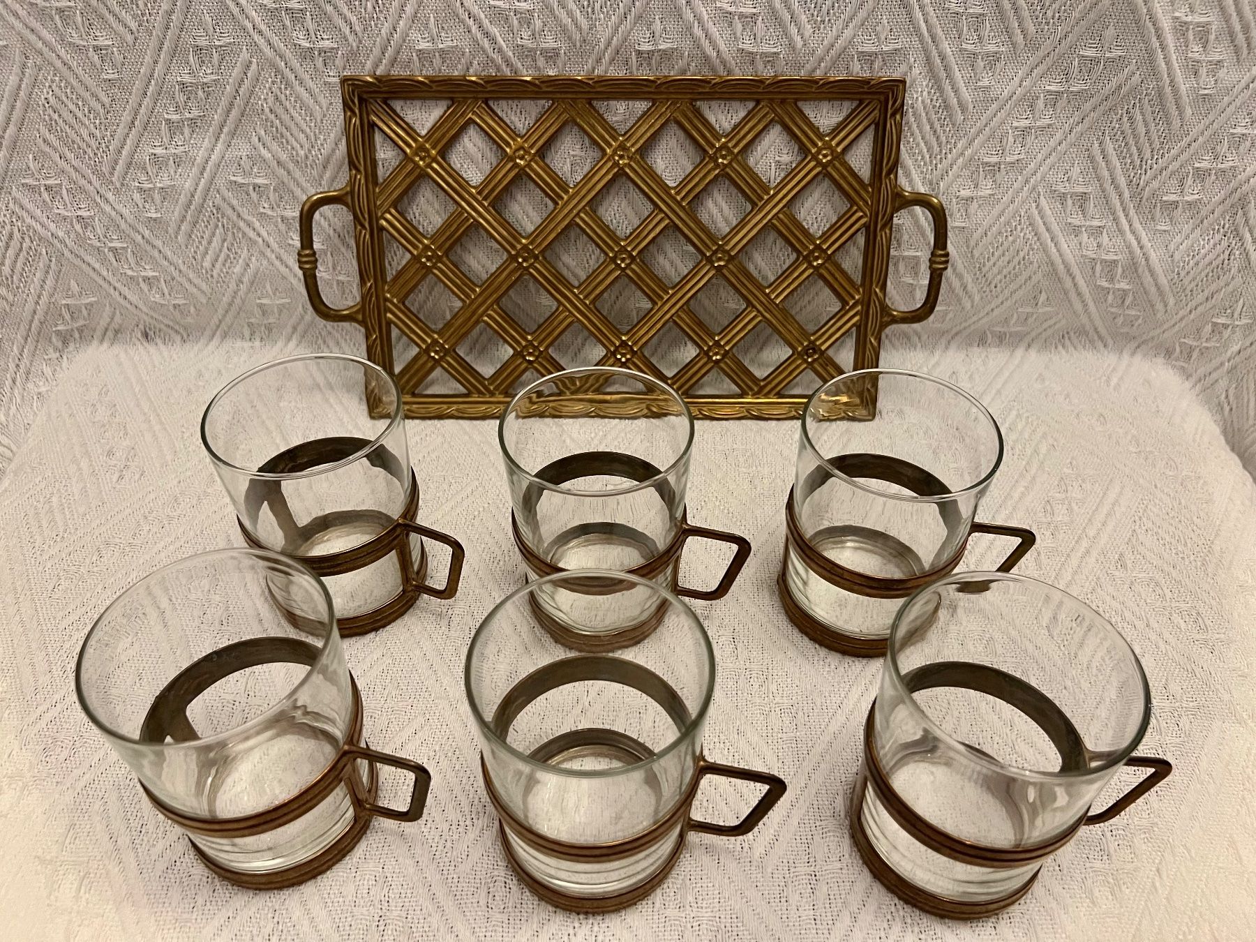 Services de table: Vintage Teeservice Messing 7 Teile – D'occasion à Frenkendorf par Only1 2