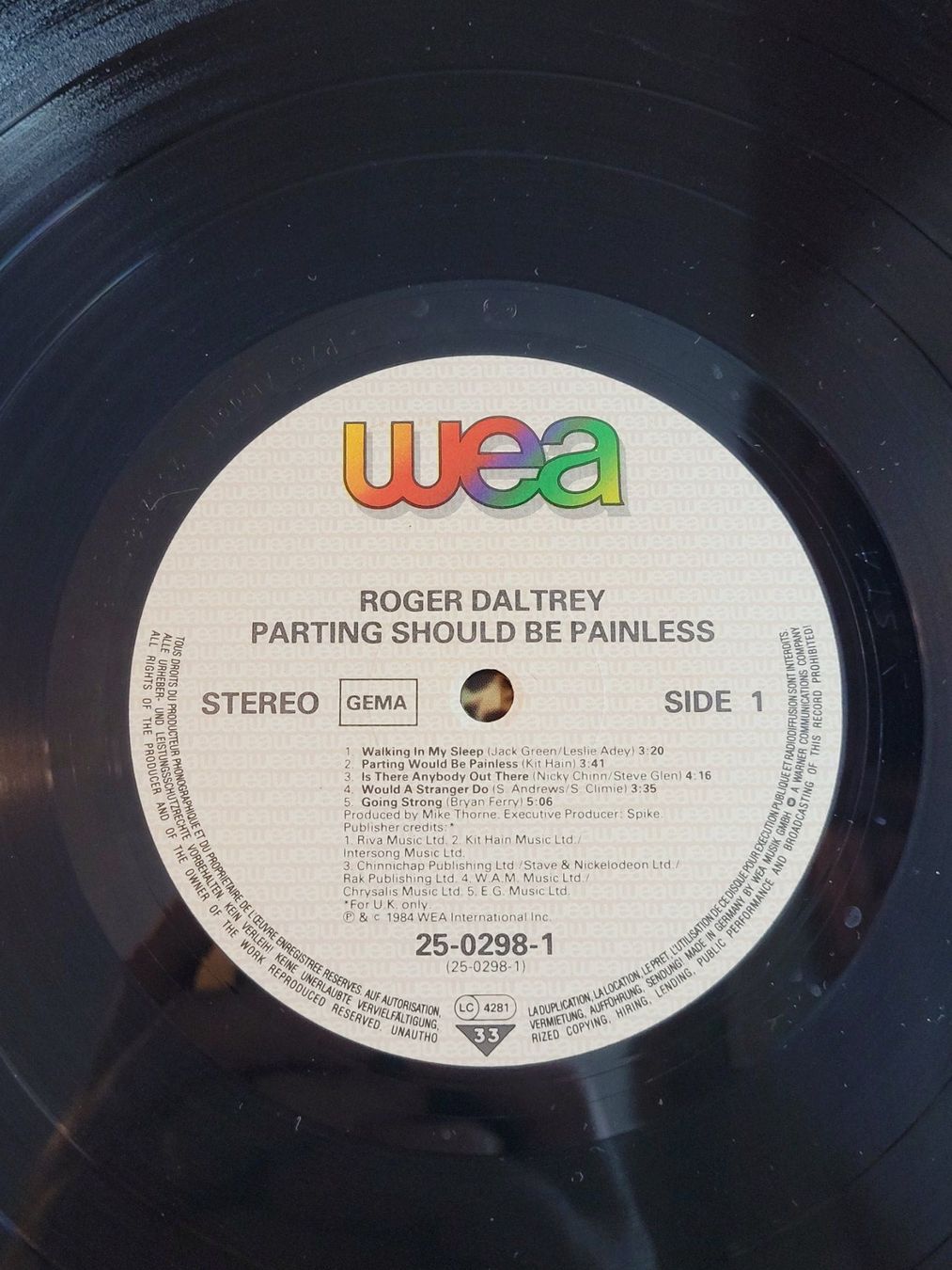 Schallplatten: Vinyle Roger Daltrey - Parting Should Be Painless – Gebraucht aus La Chaux-de-Fonds von reu_kx5l 3