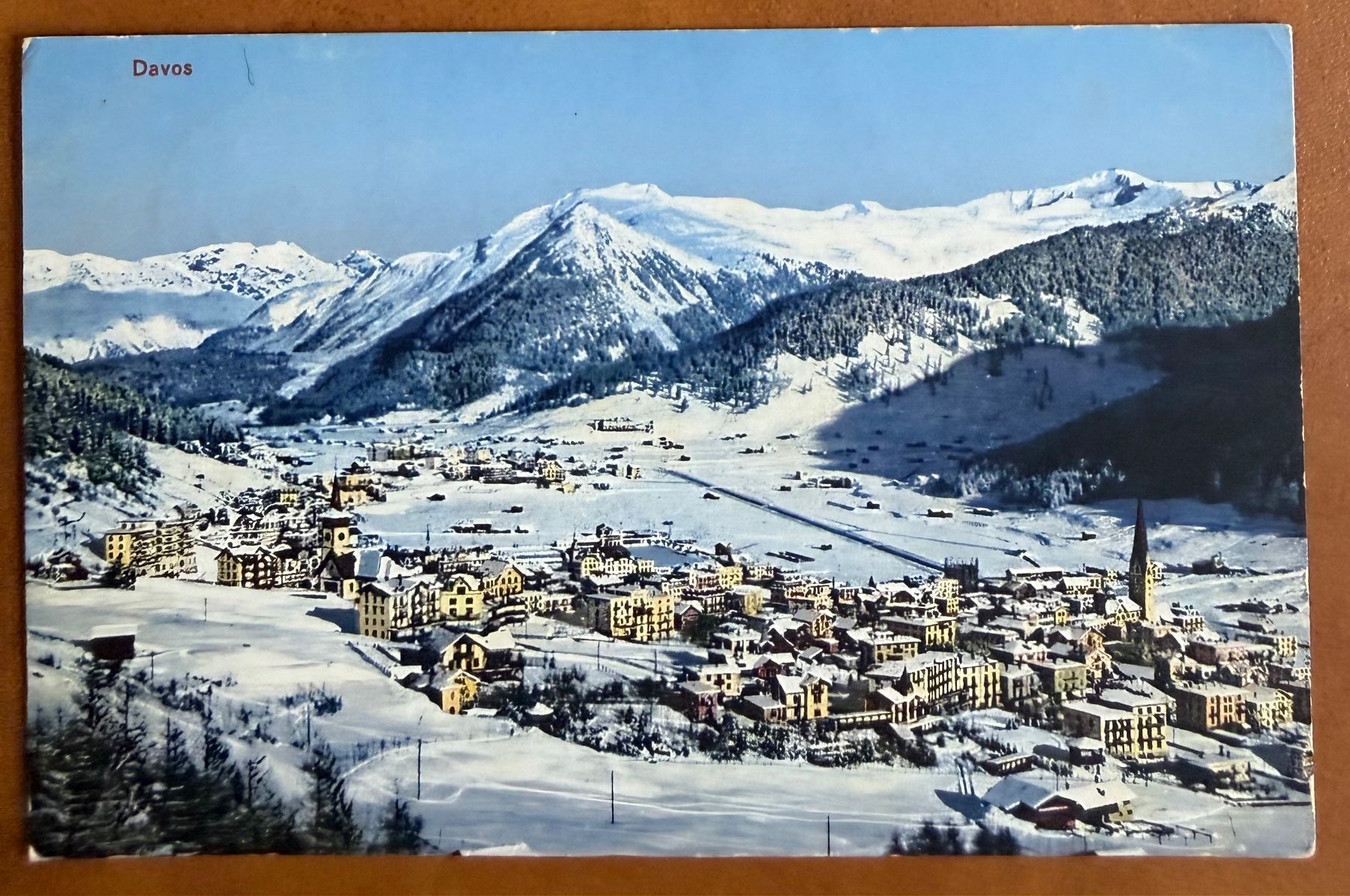 Cartoline postali: Davos - Winter Panorama 1915 – Usato da Lutry venduto da Ediego