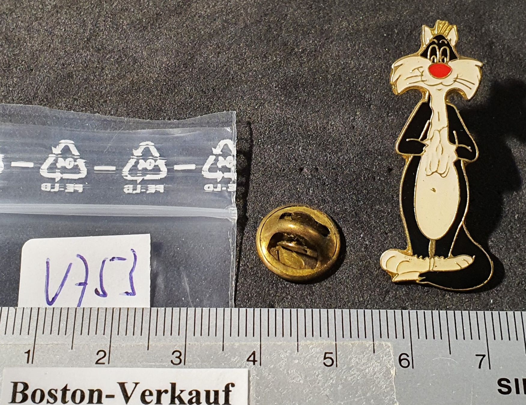 Placchette & Badge: V753 - Pin Sylvester ohne Tweety – Usato da Reinach BL venduto da Boston-Verkauf 1
