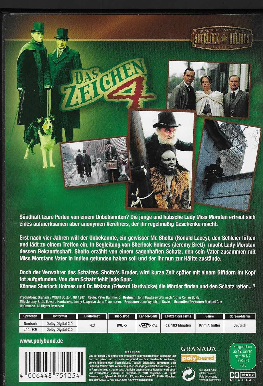 Tutti i DVDs: Das Zeichen 4  (Sherlock Holmes Edition) – Usato da St. Gallen venduto da elkapone 1