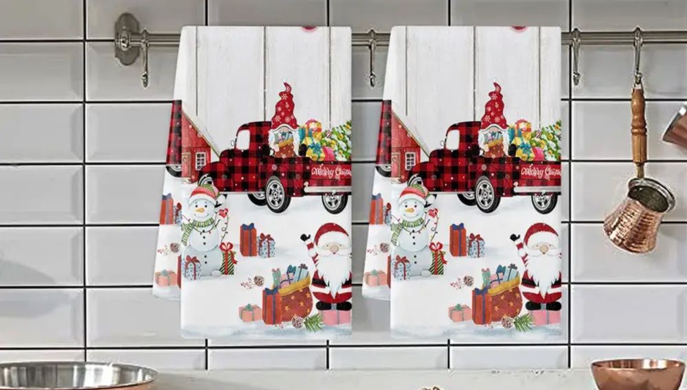 MDATT Geschirrtücher Mit Süßem Blauwal-Motiv - Supersaugfähig & Schnell Trocknend