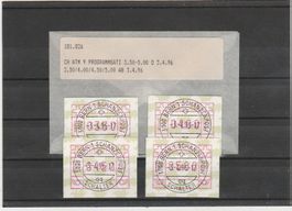 Nr. 9 Programmsatz 0350/0400/0450/0500 gestempelt  95.-