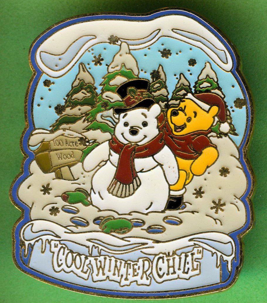 Disney Placchette & Badge: DISNEY  Winnie the Pooh  COOL WINTER CHILL – Usato da Winterthur venduto da Sammleroase