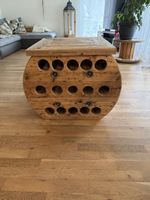 Holzbobine Weinregal / Upcycling Möbelstück