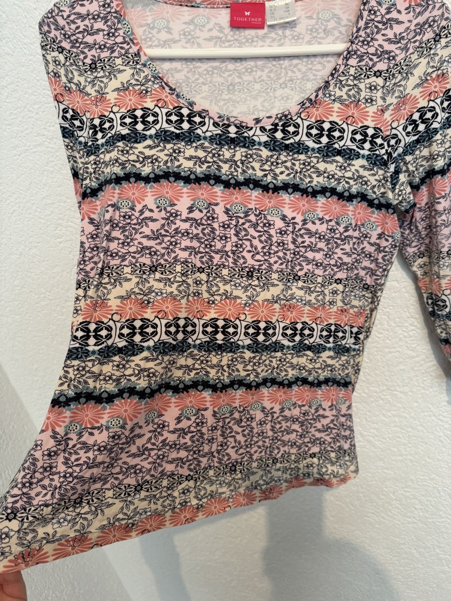 T-Shirts: Shirt TOGETHER Gr. 36 / S Blumen rosa – Gebraucht aus Fislisbach von KolibriSecondhand 4