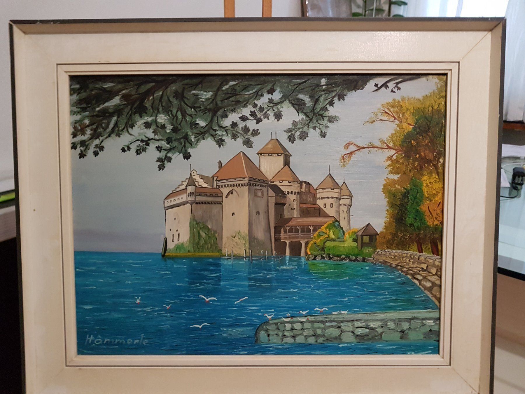 Dipinti: (Château de Chillon) Signiert Hammerle... – Usato da Glattbrugg venduto da casabelavista