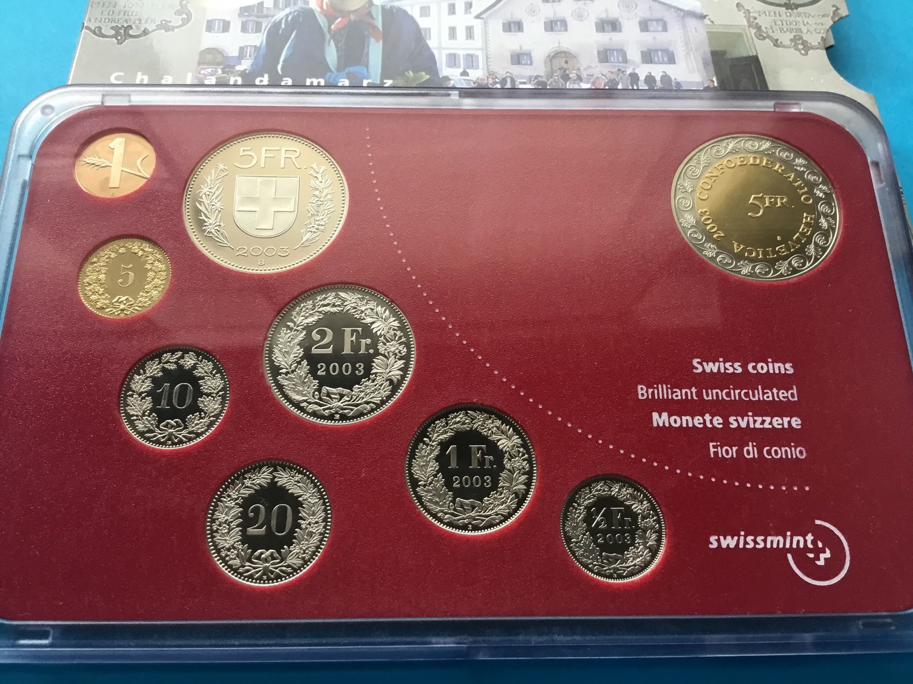 Tutti le monete: Münzsatz 2003 Chalandamarz Stgl – Nuovo e nell'imballaggio originale da St. Margrethen SG venduto da alfapeugeot10 1