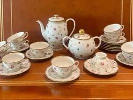 Service à café en porcelaine (12) • KPM • 1945 • fait main