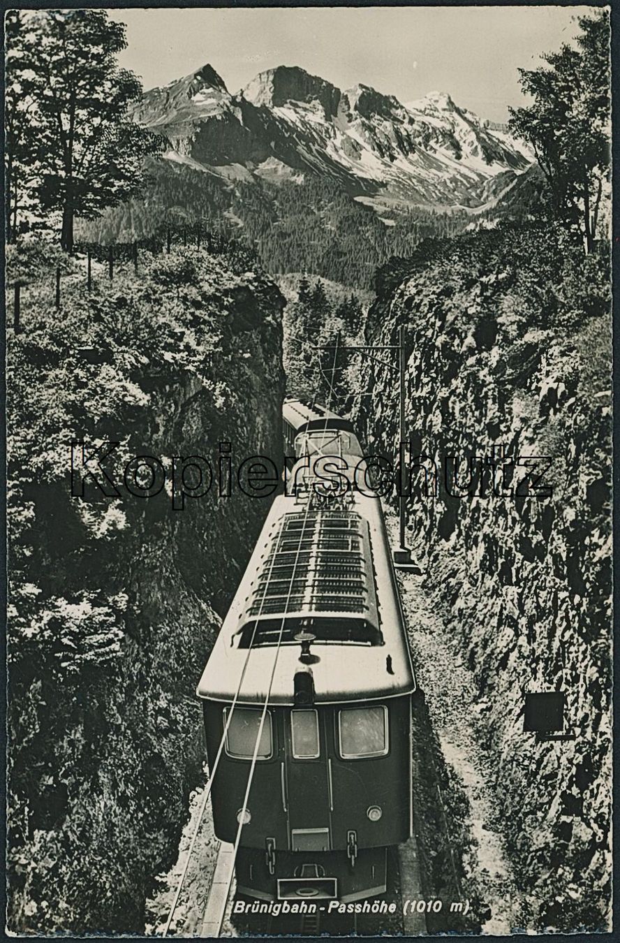 Cartoline postali: BE Brünig - Bahn - Meiringen – Usato da Schindellegi venduto da Jonathan77