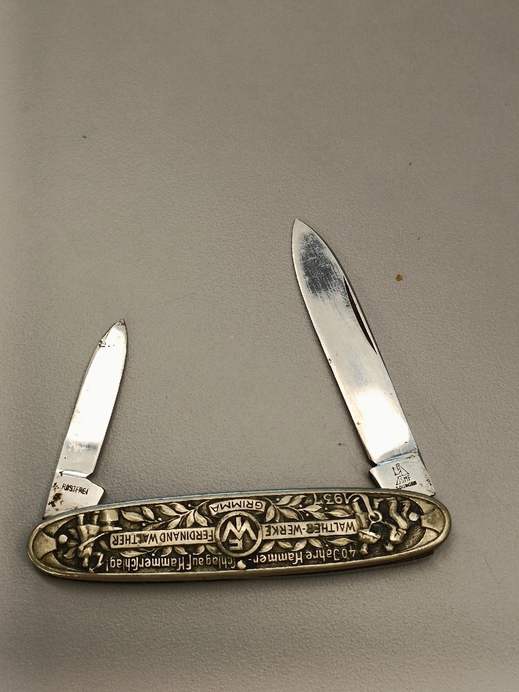 Solingen Coltelli tascabile: Sackmesser Solingen / Walther Werke Grimma 1897 - 1937 – Usato da Brugg AG venduto da Ente015 6