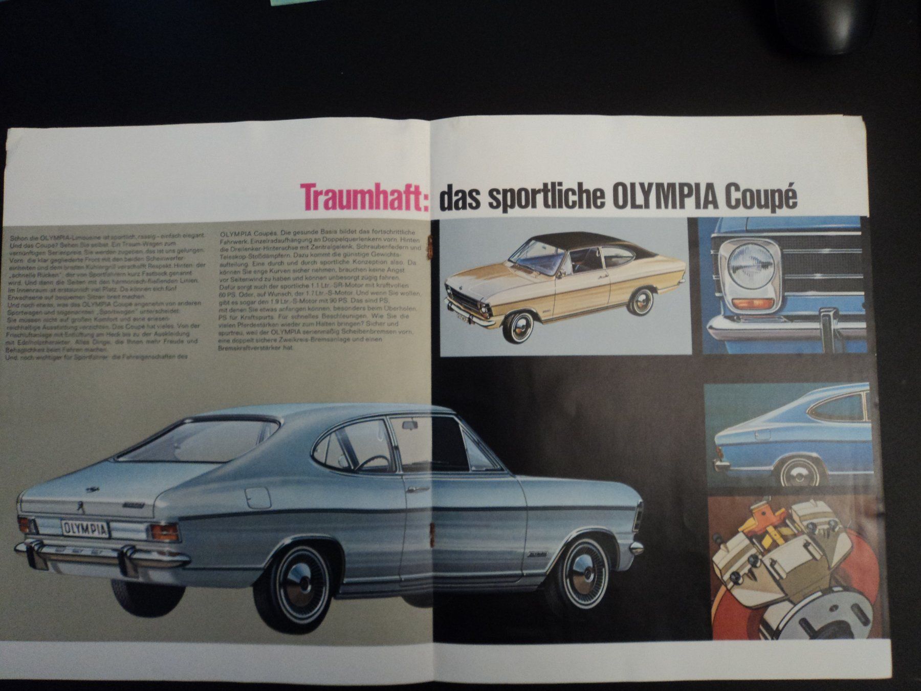 Opel Documenti: Prospekt Opel Olympia 1968 wunderschön alt – Usato da Schwarzenburg venduto da modelCARama 3
