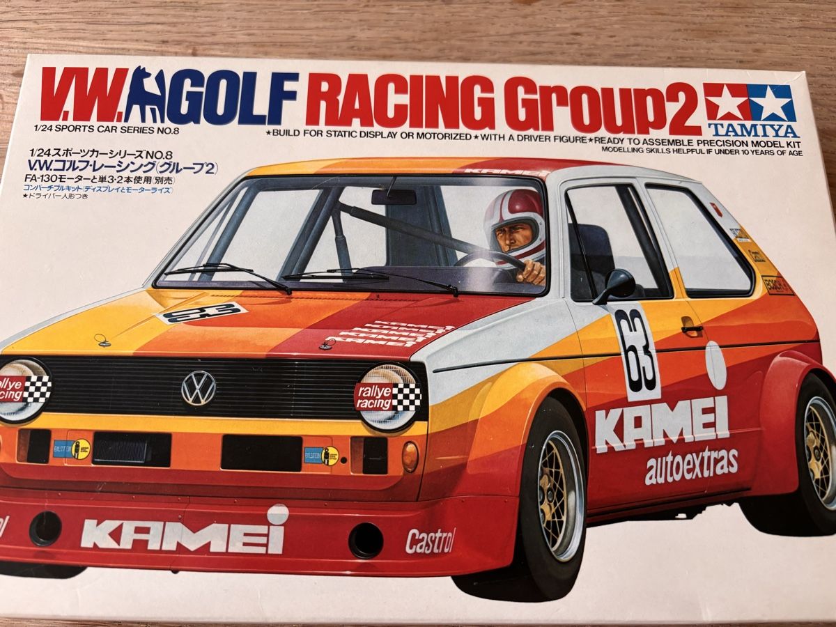 Tamiya Modellini d'auto: Tamiya VW Golf Racing Group 2 1:24 Modellbausatz – Nuovo e nell'imballaggio originale da Liestal venduto da Raul910
