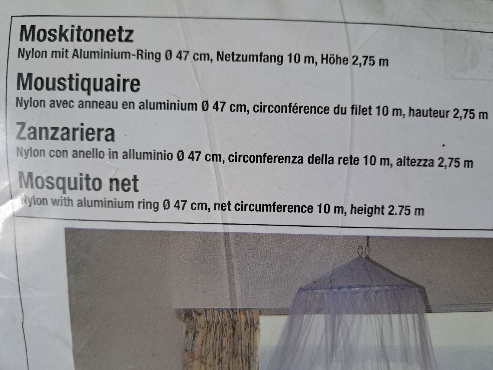 Tende: Mückennetz / Moskitonetz – Nuovo e nell'imballaggio originale da Frauenfeld venduto da berk39 2