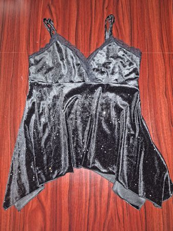 Débardeur noir pailetté, taille M