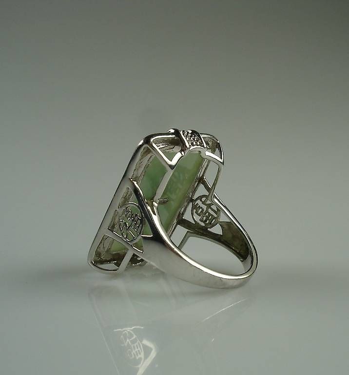 Anelli: Ring Silber mit grüner Jade – Usato da Stans venduto da wer_fd5f 4