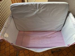 Chicco Next2Me Beistellbett Rosa/Grau mit Matratze