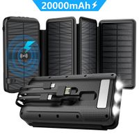 Chargeur Solaire Powerbank 20000mAh avec panneau solaire