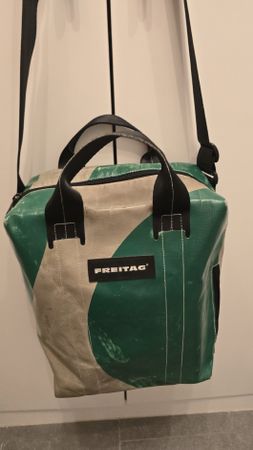 Vintage Freitag Messenger Bag "grey & Green" laptop f76 leo