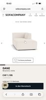 Sofacompany Boucle Creme Designer Sofa Module 285 cm x 193
