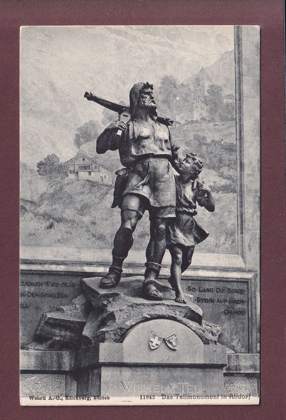 Cartoline postali: ALTDORF - Telldenkmal – Usato da Pully venduto da nicecards