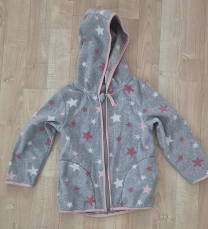 Fleecejacke Smile grau mit Sternen Grösse 92