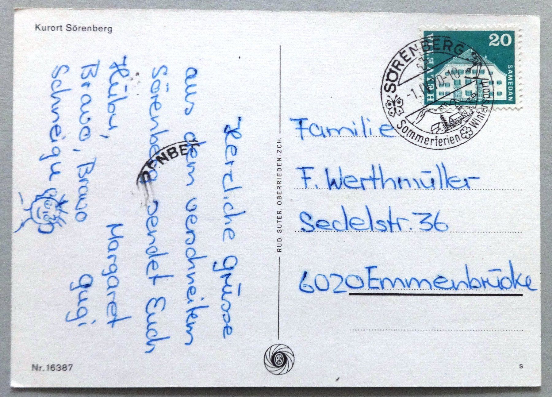 Cartoline postali: Kurort Sörenberg – Usato da Fétigny venduto da Billy2miny 1