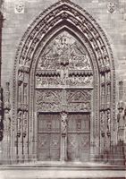 Nürnberg, St. Lorenz, Hauptportal, um 1955