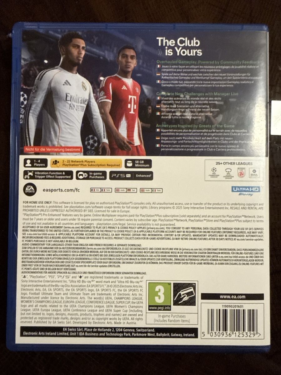 Sony Spiele: FC 26 PS5 Jeu – Gebraucht aus Chavornay von brunodasilva87 1