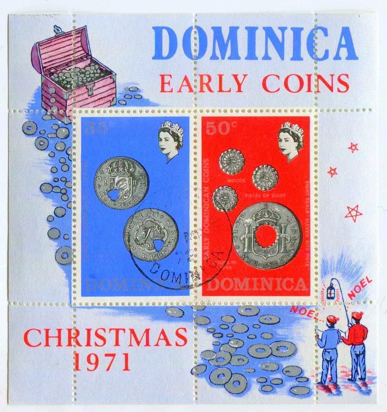 Alle Briefmarken: Block "Münzen". Dominica – Neu und originalverpackt aus Basel von Butsch5