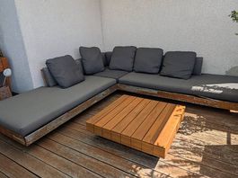 Gartenlounge Maison du Monde «Porto Rico» inkl. Lounge-Tisch
