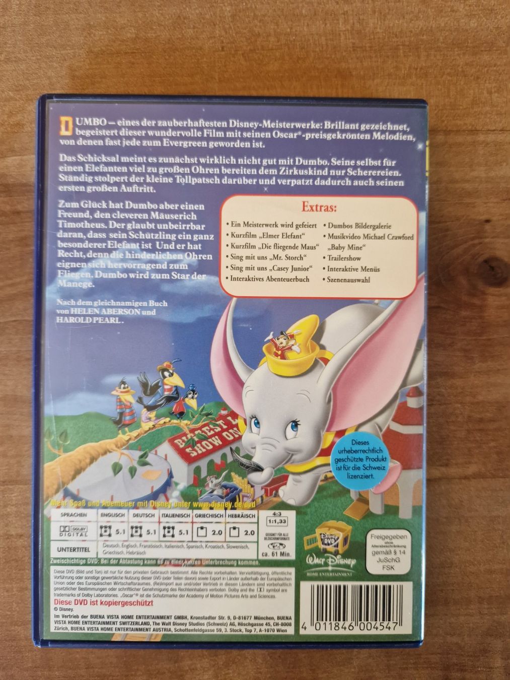 Tutti i DVDs: DVD DUMBO von Walt Disney – Usato da Giswil venduto da movo08 1