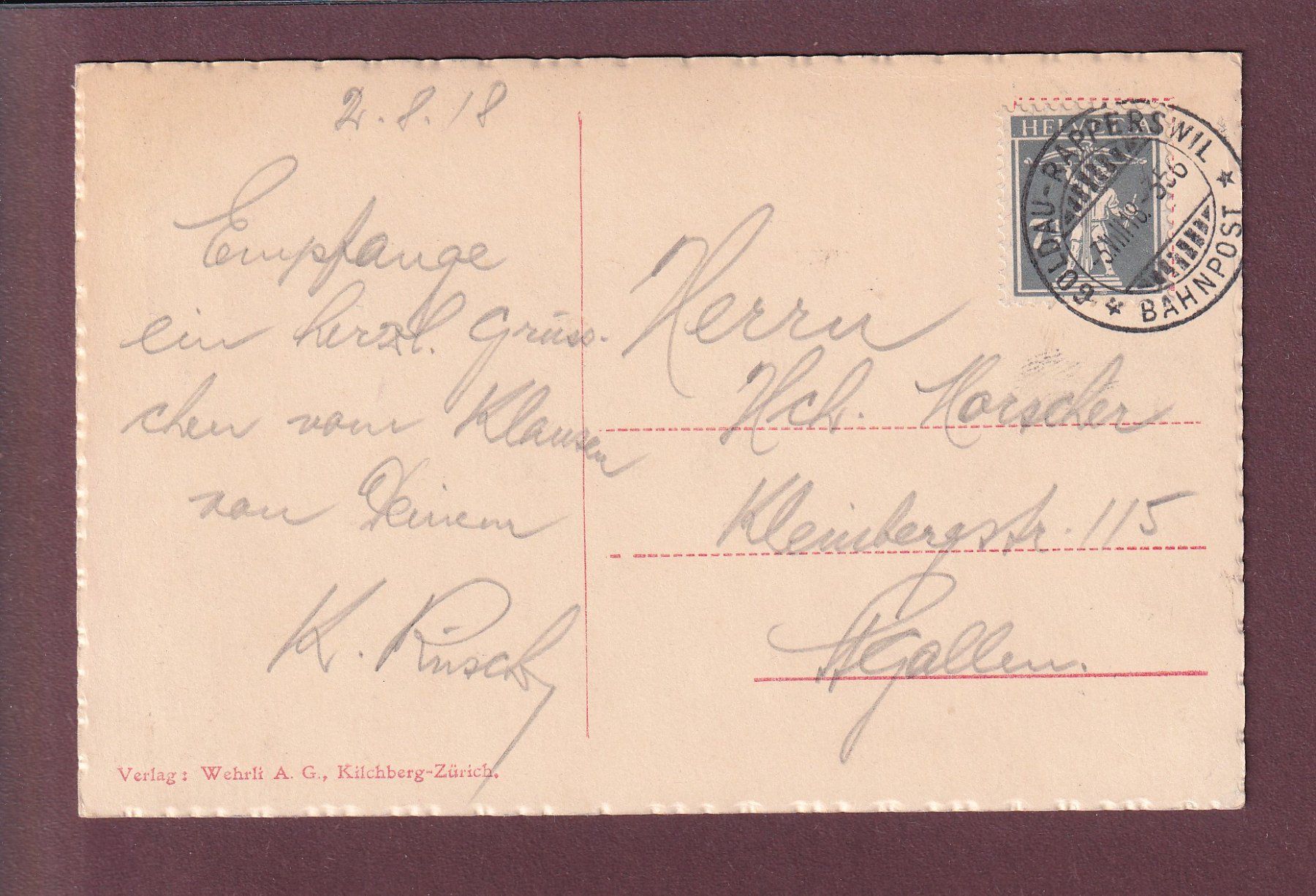 Cartoline postali: ALTDORF - Tellsplatz - Tram - Kutsche - 1918 – Usato da Pully venduto da nicecards 1