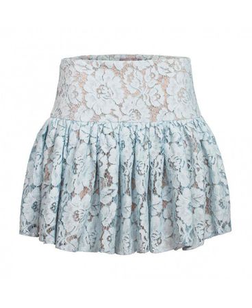 Sommerlicher, hellblauer Spitzenrock CORNELIA im XS