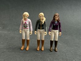 3 Schleich Figuren Reiter Horse Club Reiterinnen beweglich