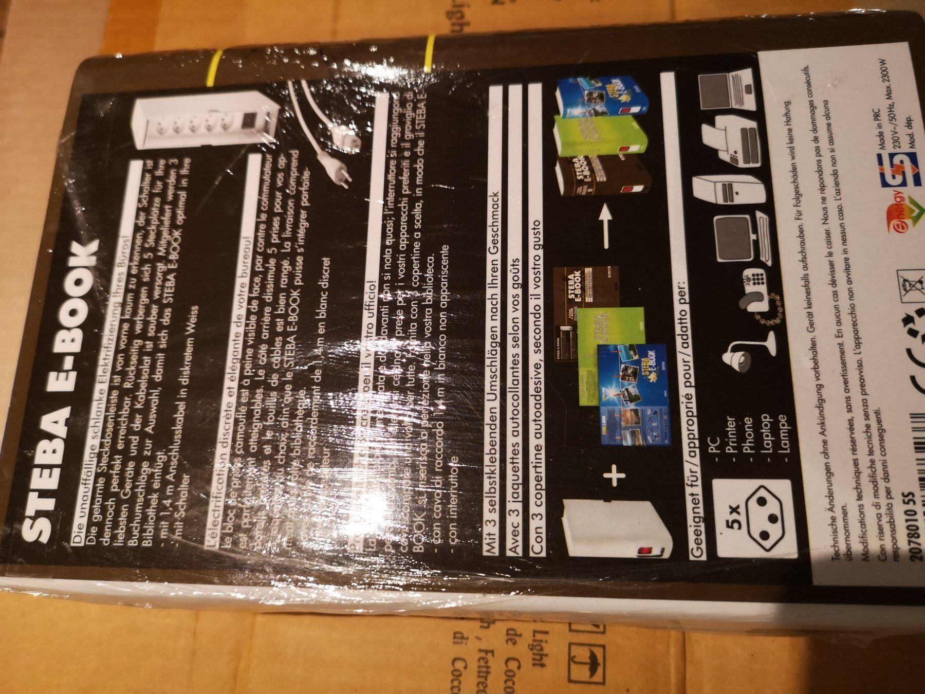 Stecker: Steffen Steckdosenleiste Steba E-Book Steckdose in Buchform – Neu und originalverpackt aus Kloten von Euroasia 4
