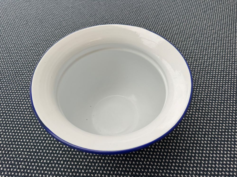 Hemobllo Vintage Emaille Schüssel Extra Groß - 28x28x8 Cm, Tiefe Waschschüssel Für Küche & Haushalt