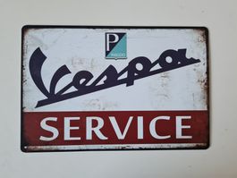 Neues Deko Blechschild "PIAGGIO VESPA SERVICE"