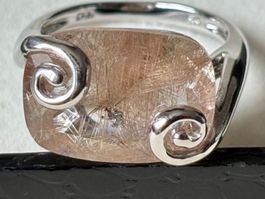 Rutilquarz Schmuckring, Gr. 60, Silber 925, NEU