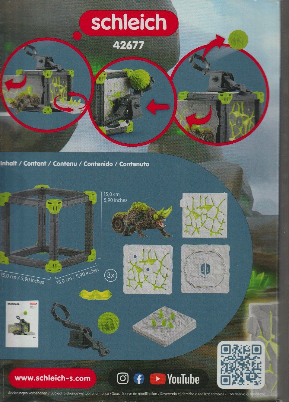 Schleich Giocattoli: SCHLEICH ELDRADOR CREATURE 42677 BATTLE CAVE STONE CHAMELEON – Nuovo e nell'imballaggio originale da Vezia venduto da Aquarius_Age 2