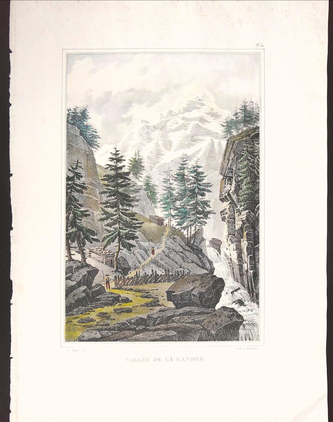 Incisioni: Kander Original-Lithographie von Pingret – Usato da Rafz venduto da Helvet32