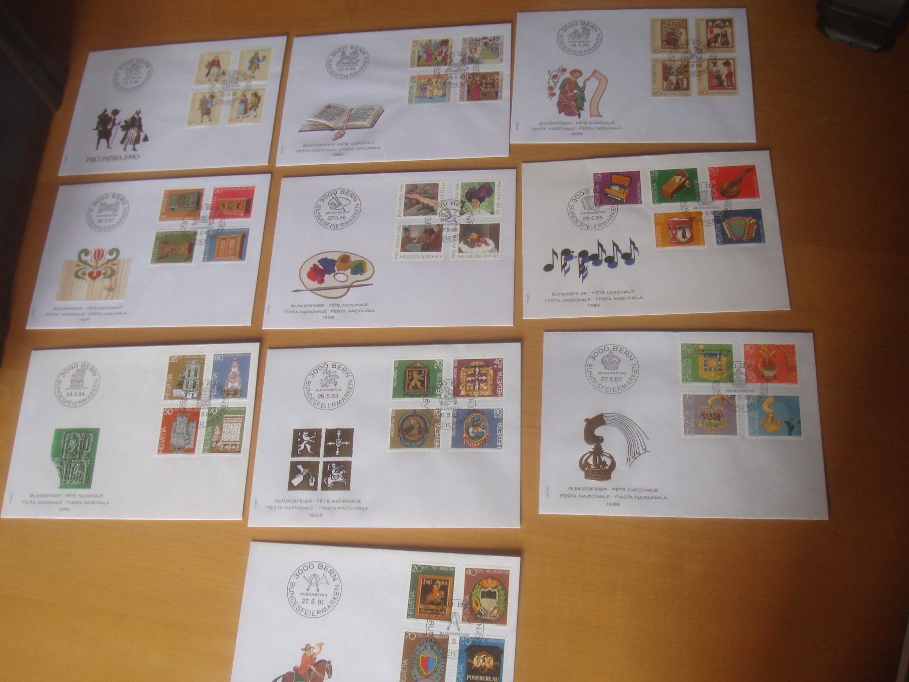 Tutti i francobolli: RR PP 1981 - 1990 FDC Sammlung – Usato da Gordola venduto da Polentaefung