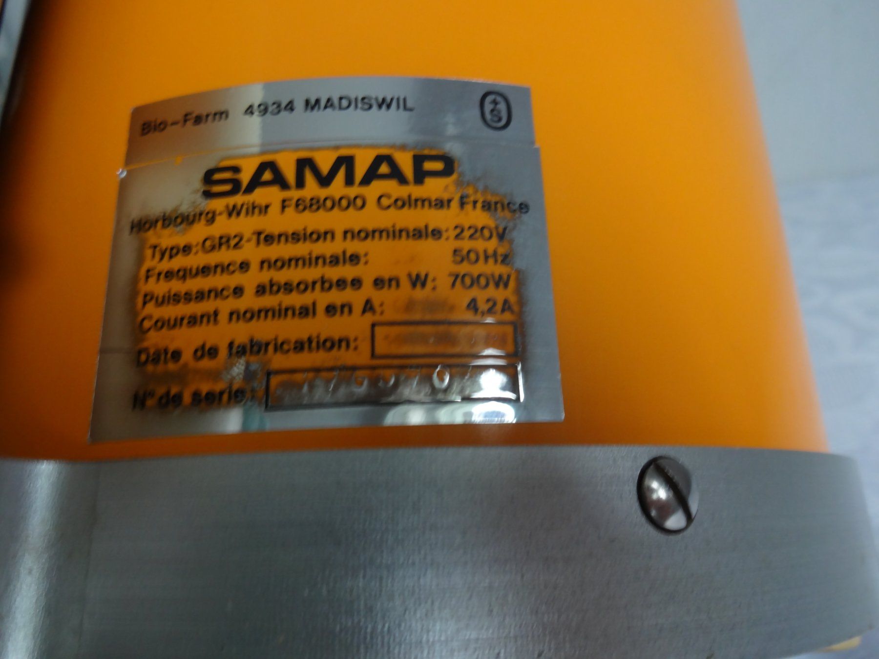 Küchengeräte: SAMAP " Elsässer "Getreidemühle Mod. GR2 / 700 Watt – Gebraucht aus Frauenfeld von Jahy 5